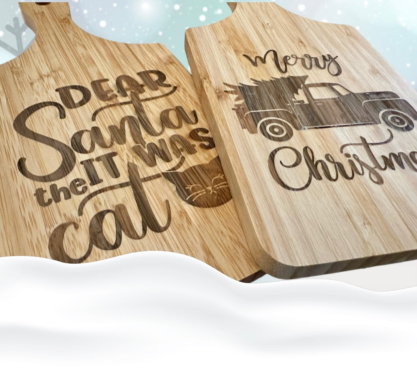 Christmas Bamboo Cutting Board