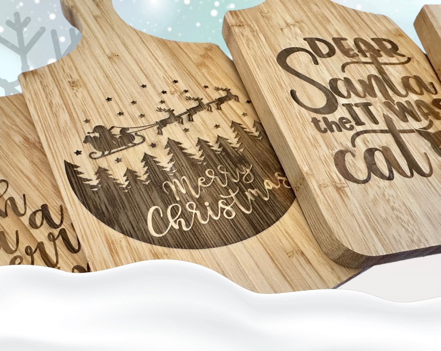 Christmas Bamboo Cutting Board