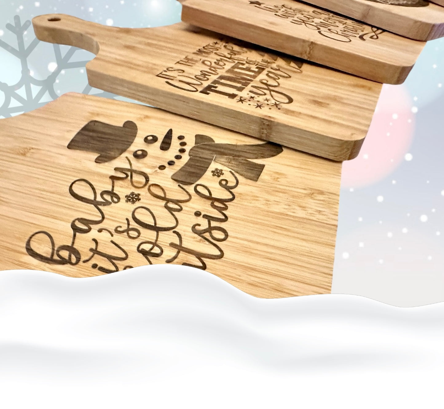 Christmas Bamboo Cutting Board